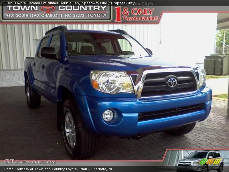 Speedway Blue / Graphite Gray 2005 Toyota Tacoma PreRunner Double Cab