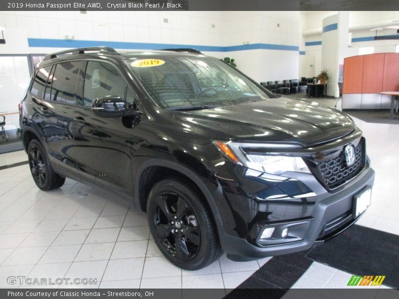 Crystal Black Pearl / Black 2019 Honda Passport Elite AWD