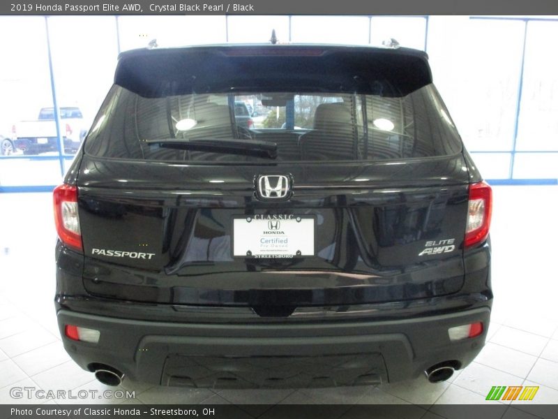 Crystal Black Pearl / Black 2019 Honda Passport Elite AWD