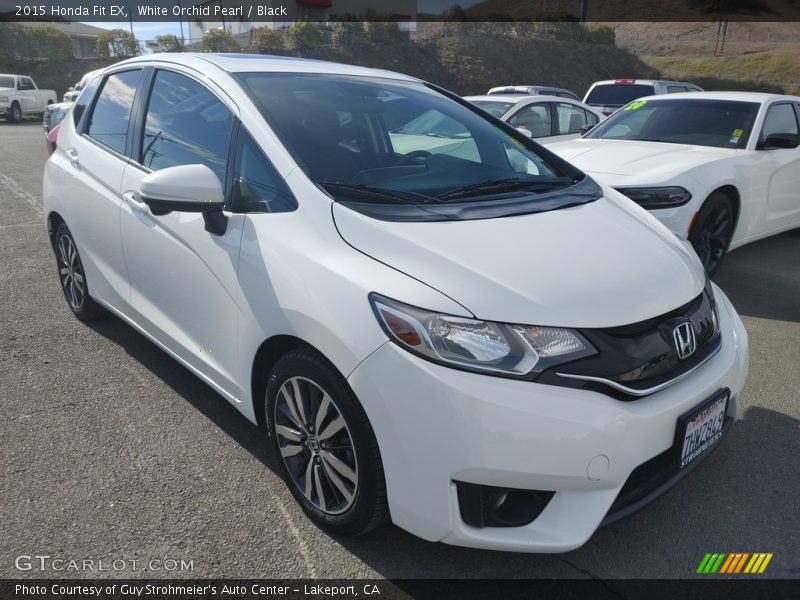 White Orchid Pearl / Black 2015 Honda Fit EX