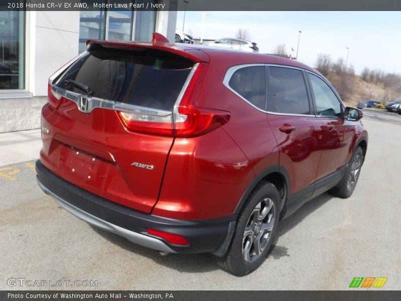 Molten Lava Pearl / Ivory 2018 Honda CR-V EX AWD