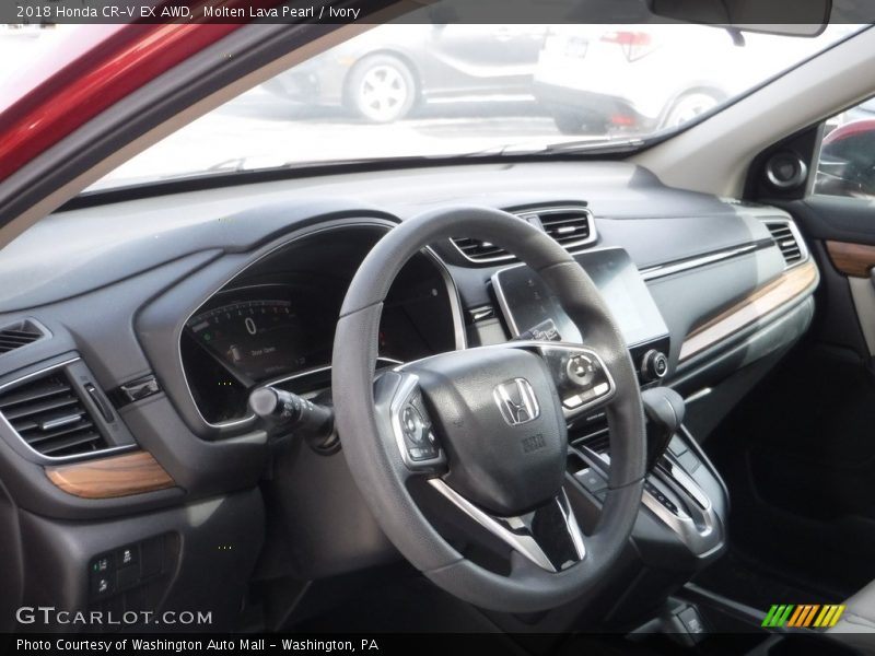 Molten Lava Pearl / Ivory 2018 Honda CR-V EX AWD