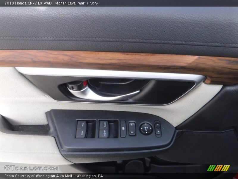 Molten Lava Pearl / Ivory 2018 Honda CR-V EX AWD