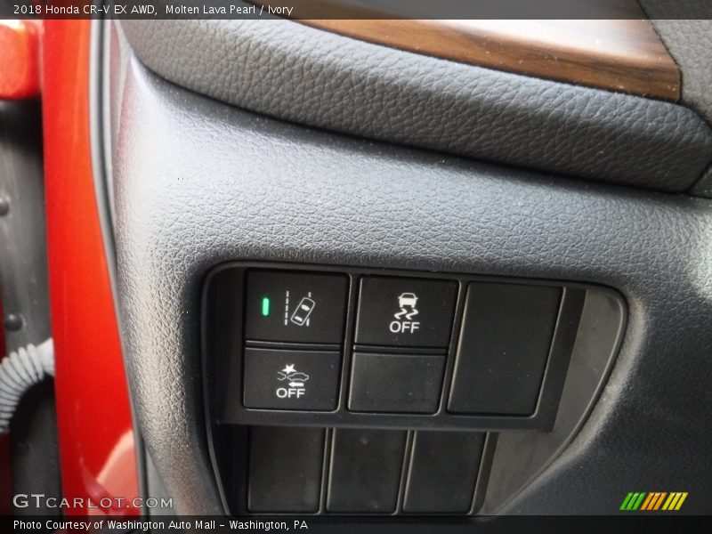 Molten Lava Pearl / Ivory 2018 Honda CR-V EX AWD