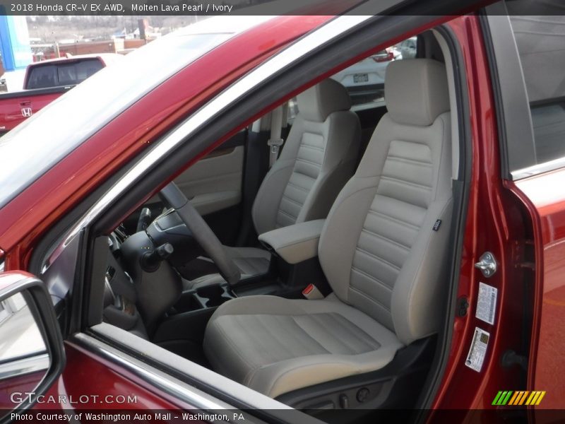 Molten Lava Pearl / Ivory 2018 Honda CR-V EX AWD