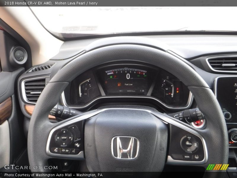Molten Lava Pearl / Ivory 2018 Honda CR-V EX AWD