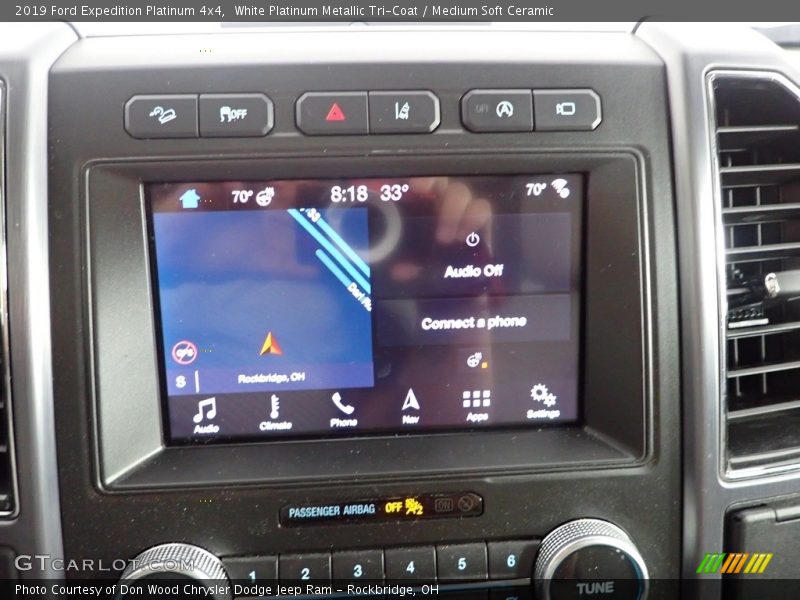 White Platinum Metallic Tri-Coat / Medium Soft Ceramic 2019 Ford Expedition Platinum 4x4