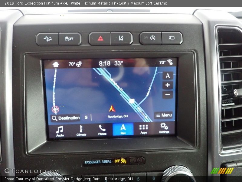 White Platinum Metallic Tri-Coat / Medium Soft Ceramic 2019 Ford Expedition Platinum 4x4