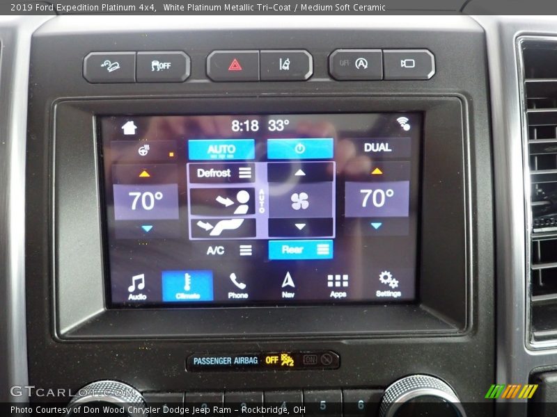 White Platinum Metallic Tri-Coat / Medium Soft Ceramic 2019 Ford Expedition Platinum 4x4