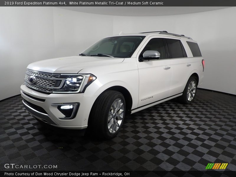 White Platinum Metallic Tri-Coat / Medium Soft Ceramic 2019 Ford Expedition Platinum 4x4