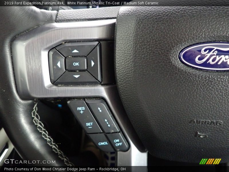 White Platinum Metallic Tri-Coat / Medium Soft Ceramic 2019 Ford Expedition Platinum 4x4