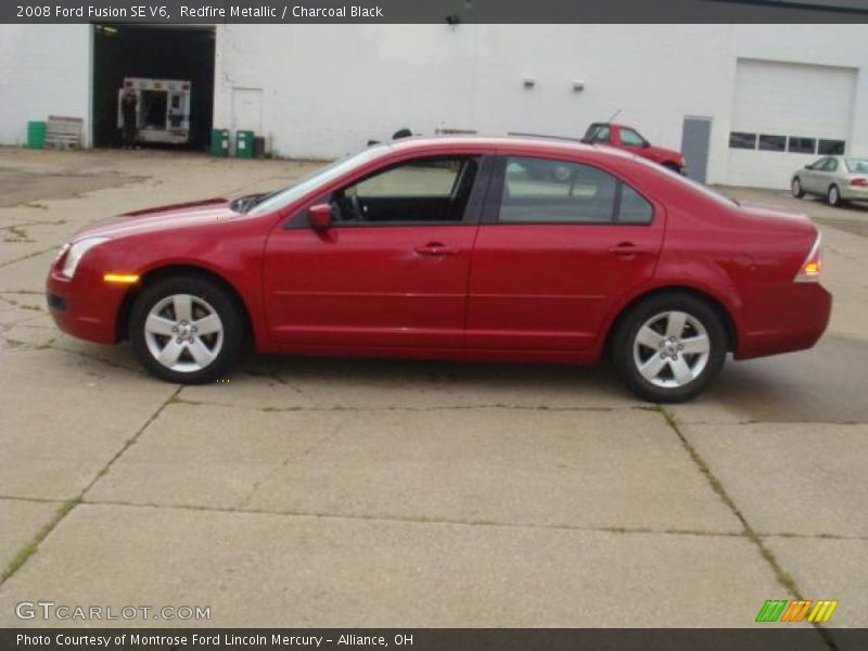 Redfire Metallic / Charcoal Black 2008 Ford Fusion SE V6