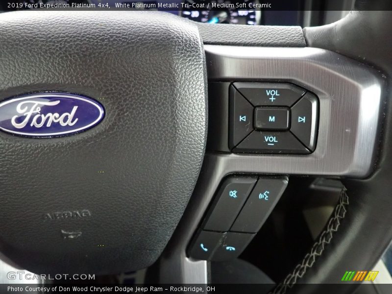 White Platinum Metallic Tri-Coat / Medium Soft Ceramic 2019 Ford Expedition Platinum 4x4