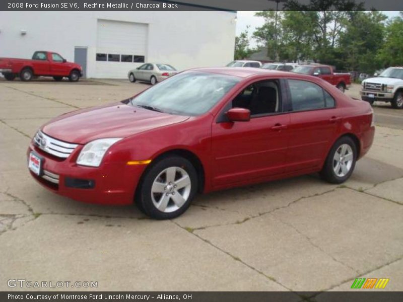 Redfire Metallic / Charcoal Black 2008 Ford Fusion SE V6