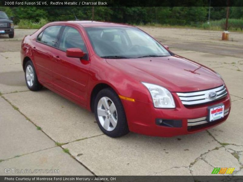 Redfire Metallic / Charcoal Black 2008 Ford Fusion SE V6