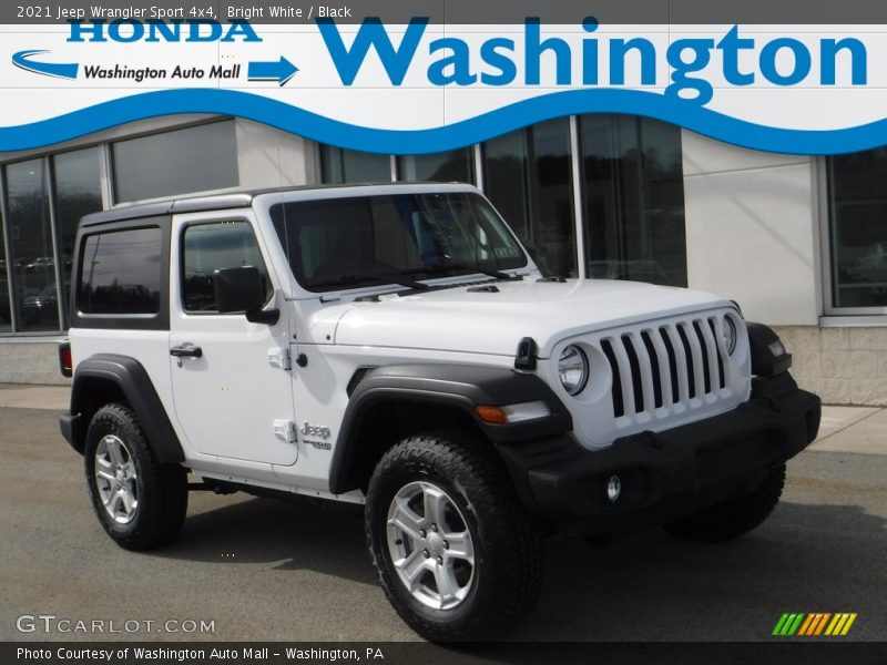 Bright White / Black 2021 Jeep Wrangler Sport 4x4