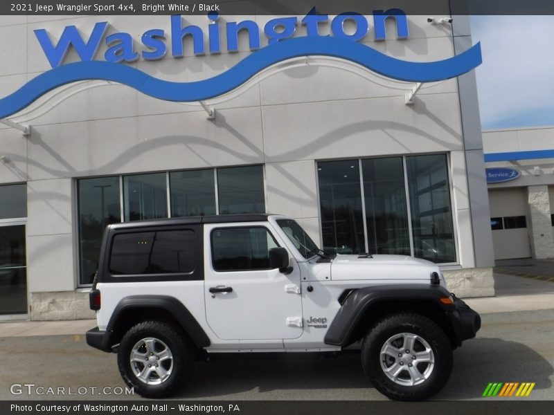 Bright White / Black 2021 Jeep Wrangler Sport 4x4