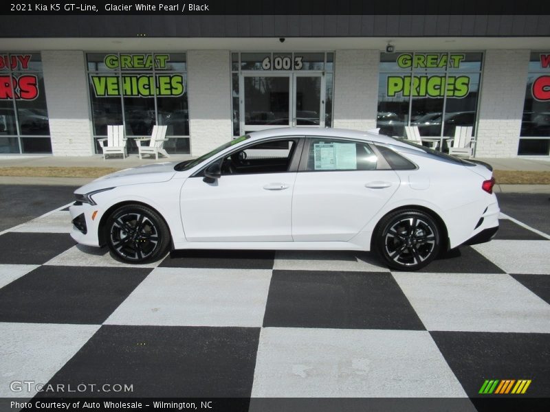 Glacier White Pearl / Black 2021 Kia K5 GT-Line