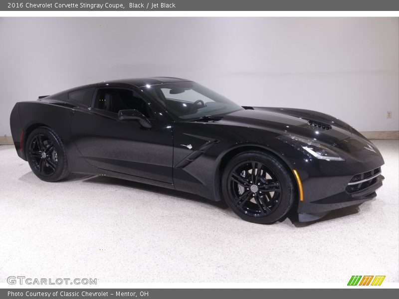 Black / Jet Black 2016 Chevrolet Corvette Stingray Coupe