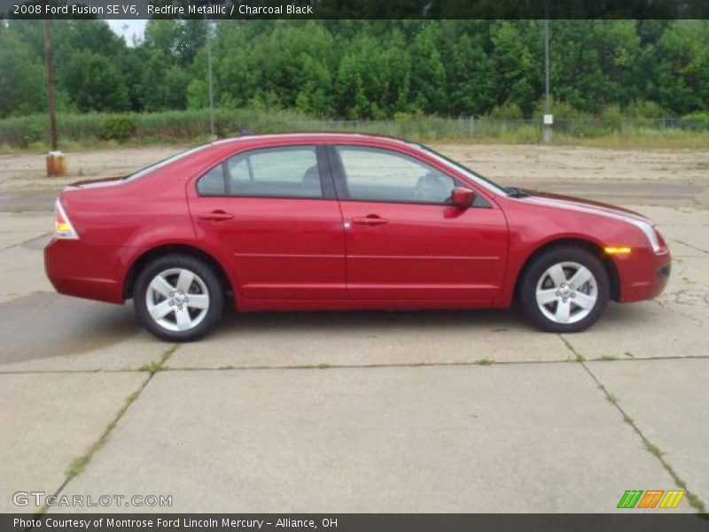 Redfire Metallic / Charcoal Black 2008 Ford Fusion SE V6