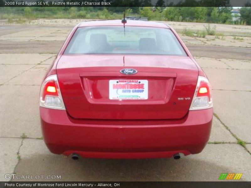 Redfire Metallic / Charcoal Black 2008 Ford Fusion SE V6