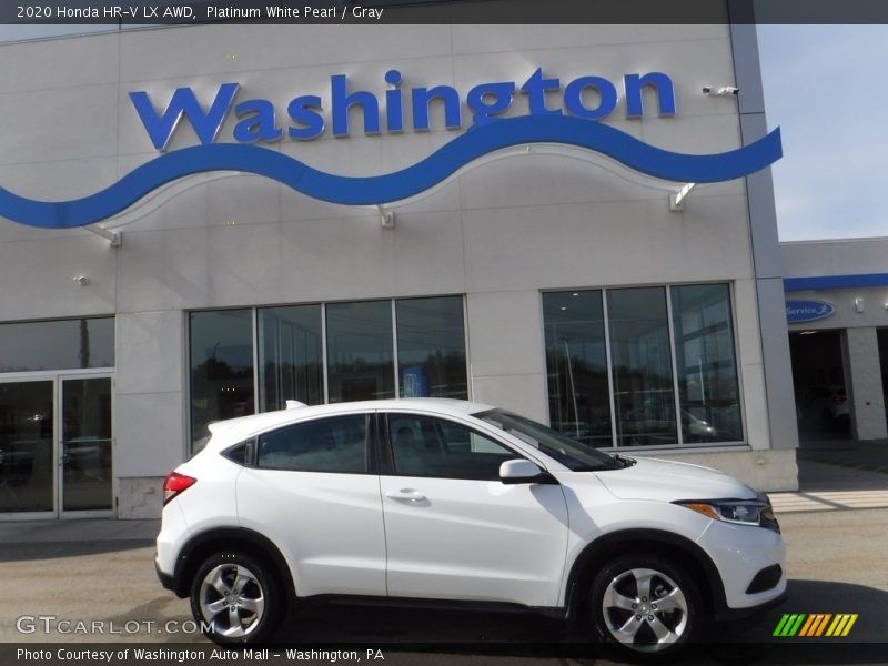 Platinum White Pearl / Gray 2020 Honda HR-V LX AWD
