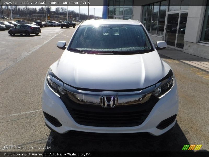 Platinum White Pearl / Gray 2020 Honda HR-V LX AWD