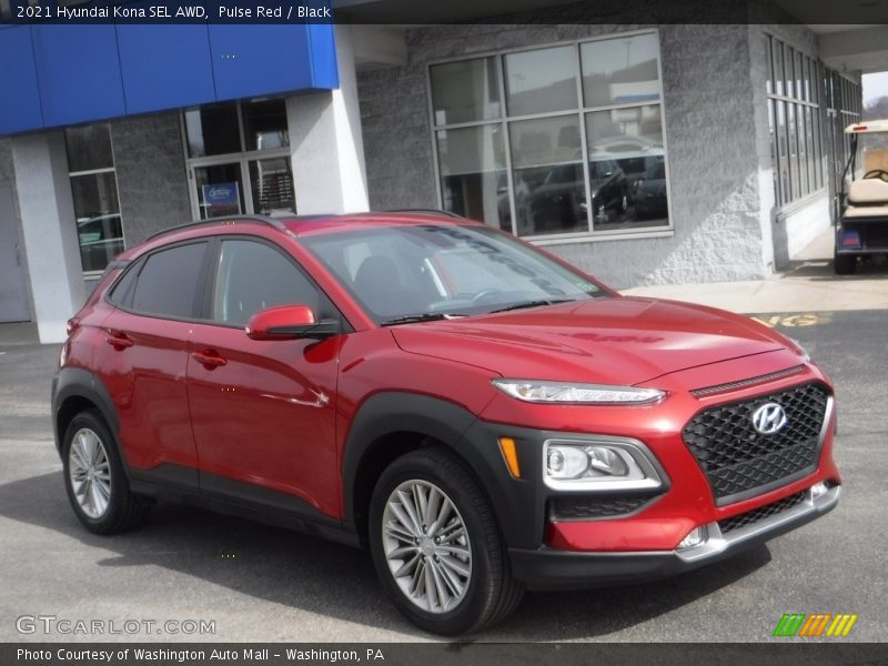 Pulse Red / Black 2021 Hyundai Kona SEL AWD