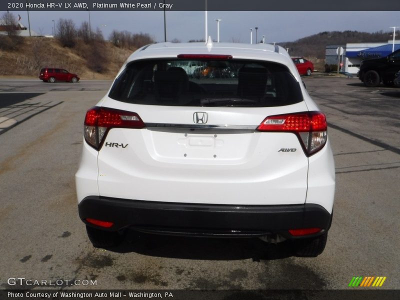 Platinum White Pearl / Gray 2020 Honda HR-V LX AWD