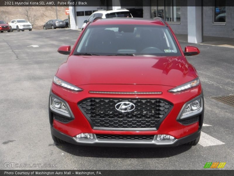 Pulse Red / Black 2021 Hyundai Kona SEL AWD