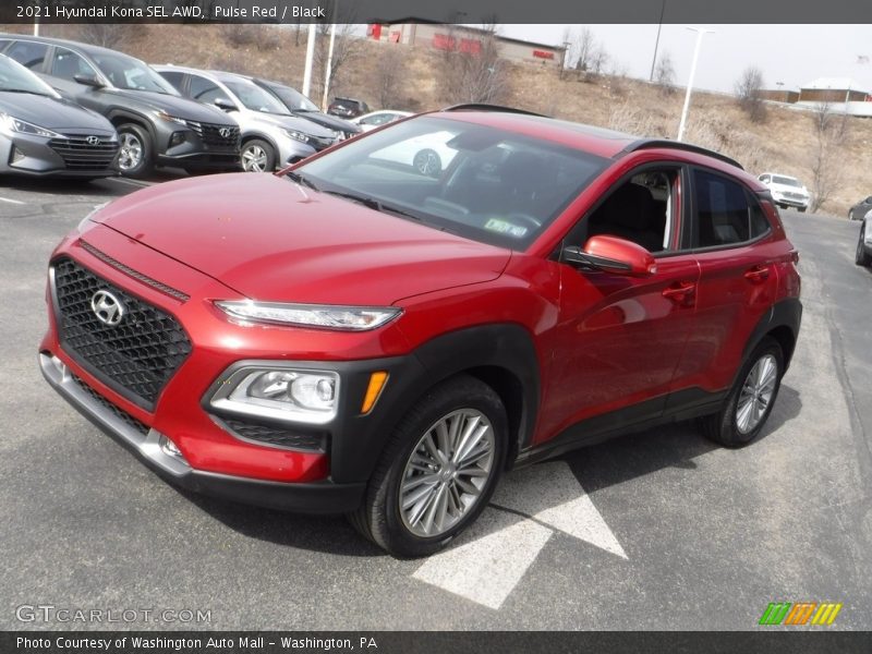 Pulse Red / Black 2021 Hyundai Kona SEL AWD