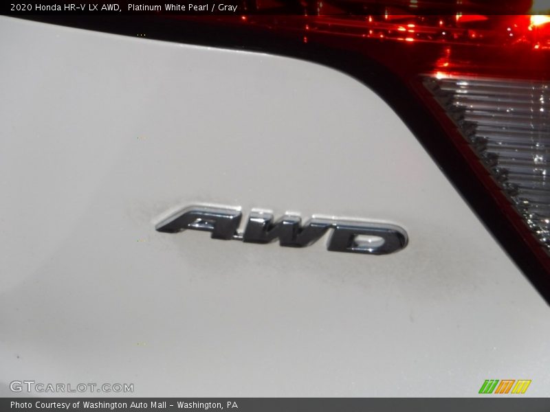 Platinum White Pearl / Gray 2020 Honda HR-V LX AWD