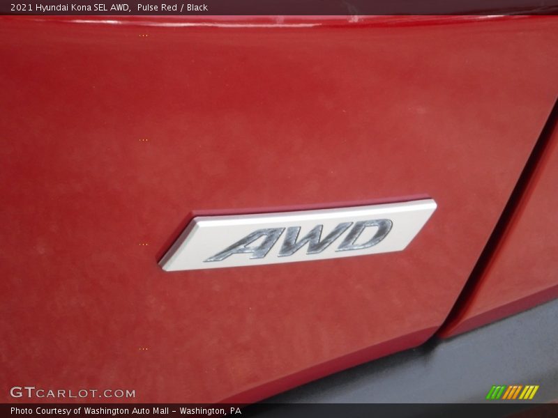 Pulse Red / Black 2021 Hyundai Kona SEL AWD