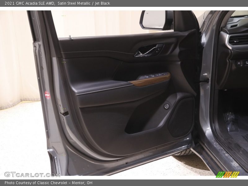 Satin Steel Metallic / Jet Black 2021 GMC Acadia SLE AWD