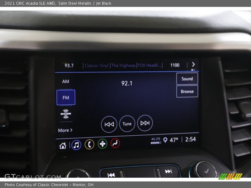 Satin Steel Metallic / Jet Black 2021 GMC Acadia SLE AWD