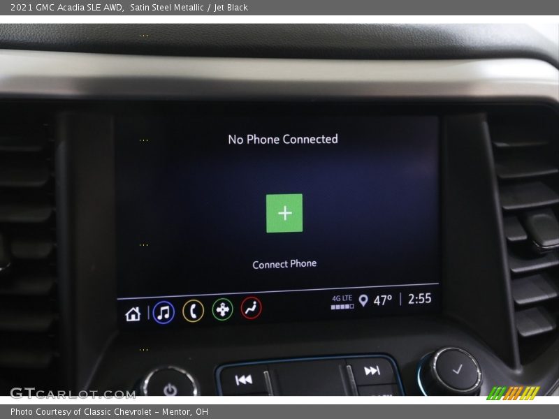 Satin Steel Metallic / Jet Black 2021 GMC Acadia SLE AWD