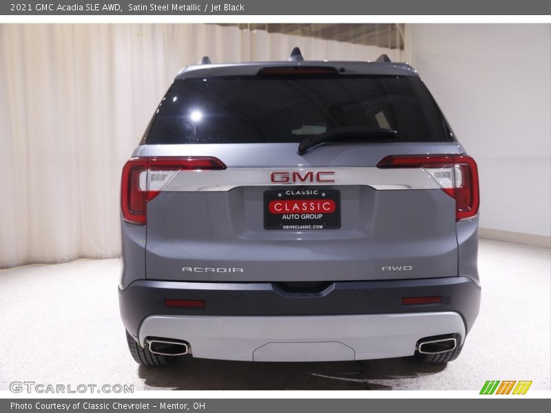 Satin Steel Metallic / Jet Black 2021 GMC Acadia SLE AWD