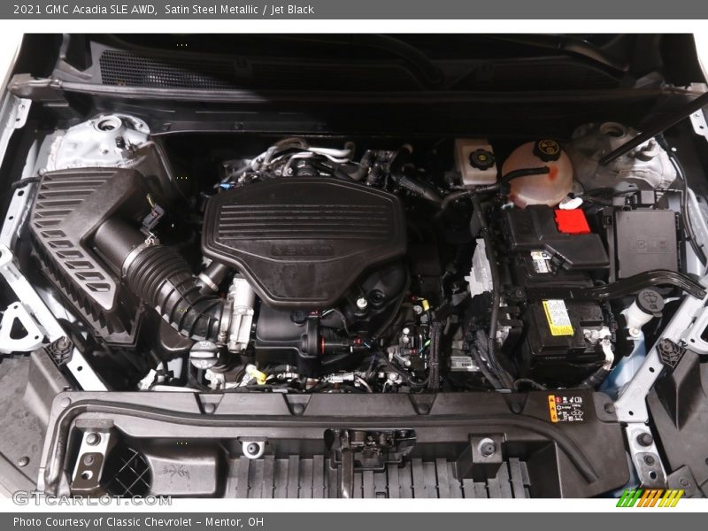 Satin Steel Metallic / Jet Black 2021 GMC Acadia SLE AWD