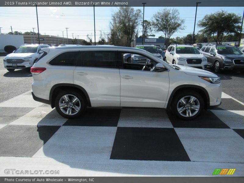 Blizzard Pearl White / Almond 2019 Toyota Highlander Limited AWD