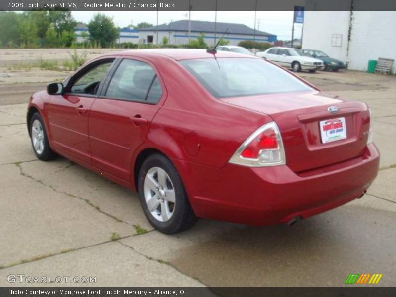 Redfire Metallic / Charcoal Black 2008 Ford Fusion SE V6
