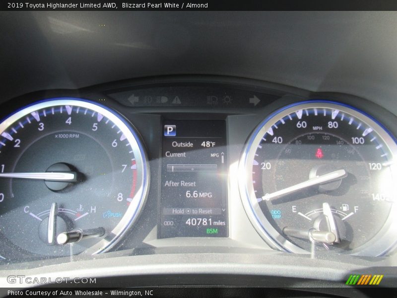 Blizzard Pearl White / Almond 2019 Toyota Highlander Limited AWD
