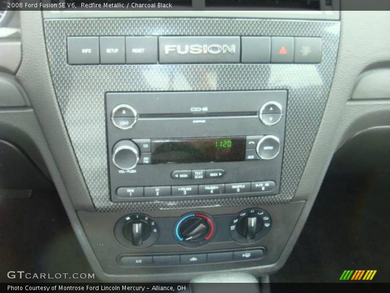 Redfire Metallic / Charcoal Black 2008 Ford Fusion SE V6
