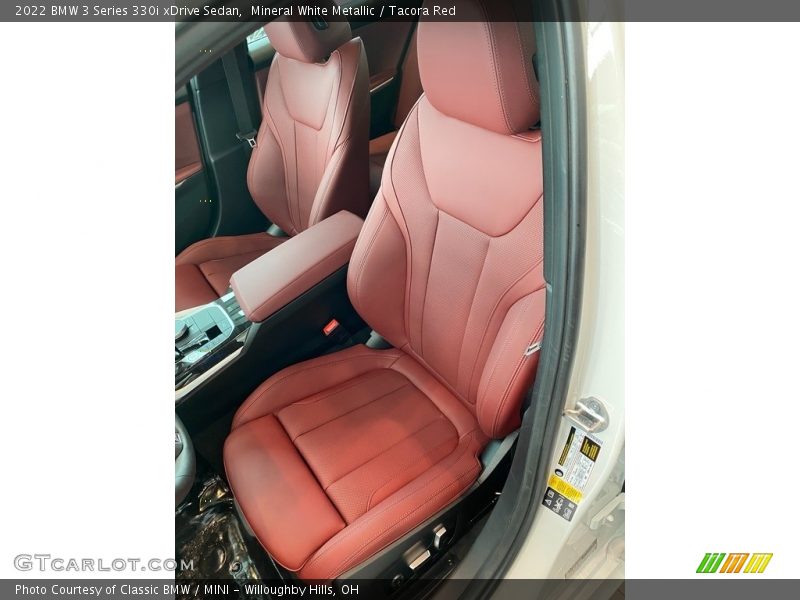 Mineral White Metallic / Tacora Red 2022 BMW 3 Series 330i xDrive Sedan