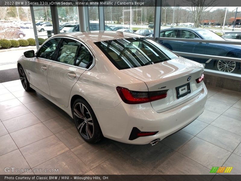 Mineral White Metallic / Canberra Beige 2022 BMW 3 Series 330i xDrive Sedan