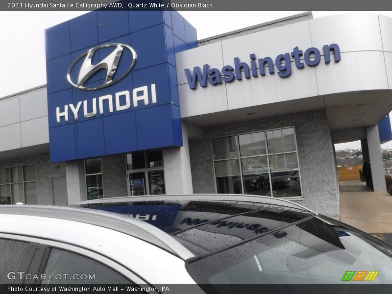 Quartz White / Obsidian Black 2021 Hyundai Santa Fe Calligraphy AWD
