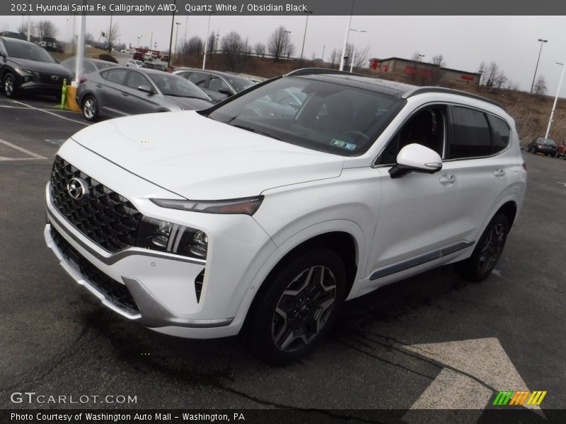 Quartz White / Obsidian Black 2021 Hyundai Santa Fe Calligraphy AWD