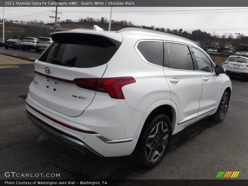 Quartz White / Obsidian Black 2021 Hyundai Santa Fe Calligraphy AWD