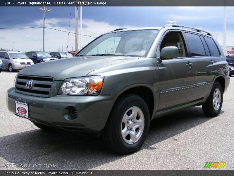 Oasis Green Pearl / Ivory Beige 2006 Toyota Highlander I4