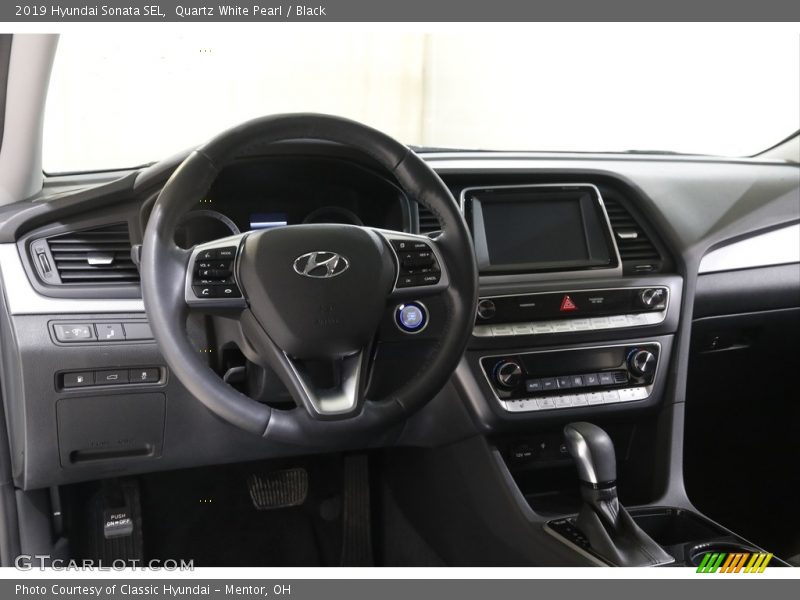 Quartz White Pearl / Black 2019 Hyundai Sonata SEL