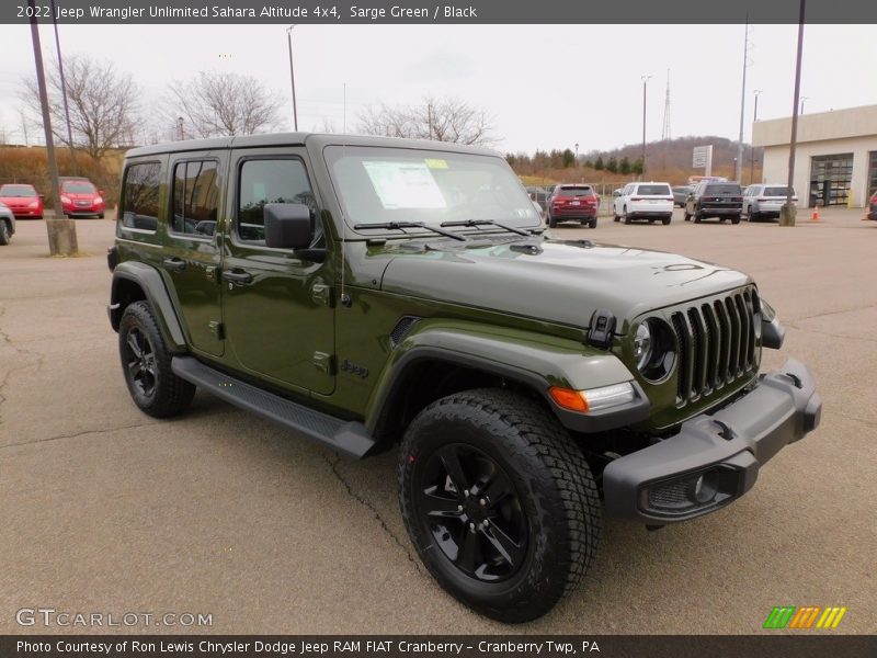 Sarge Green / Black 2022 Jeep Wrangler Unlimited Sahara Altitude 4x4